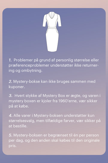 ZAPAKA MYSTERY BOX med 2Pc 1960'er kjoler